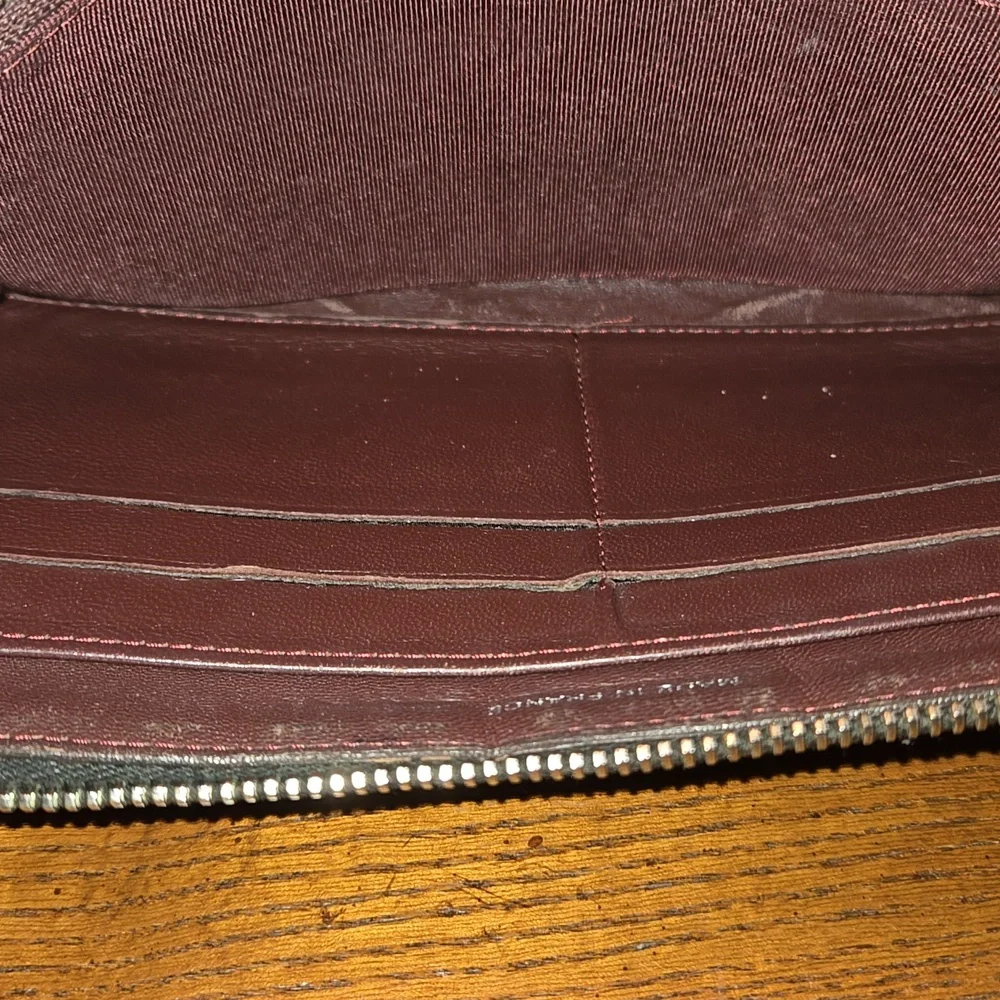 CHANEL Black Calfskin Leather Long Zip Top Wallet Brass Hardware Authentic COA - Picture 10 of 16